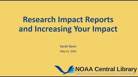 Knowledge Workshop: Researcher Impact Reports and Increasing Your Impact