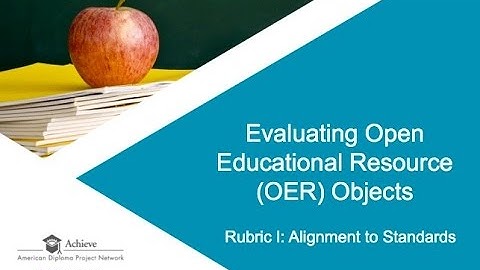 Achieve OER Evaluation Rubric I