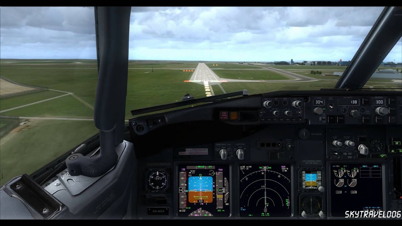 FSX PMDG 737 NGX Landing at LKPR - YouTube