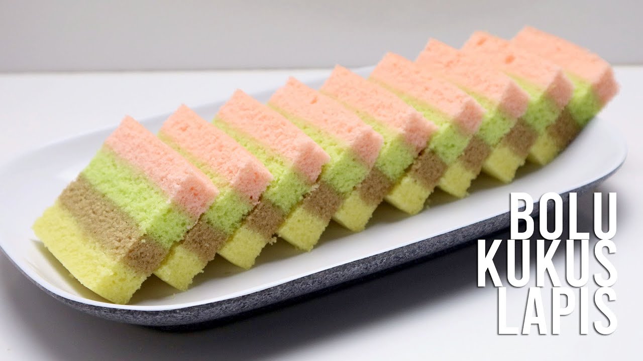 RESEP BOLU KUKUS LAPIS WARNA WARNI // LAYERED STEAMED CAKE RECIPE YouTube