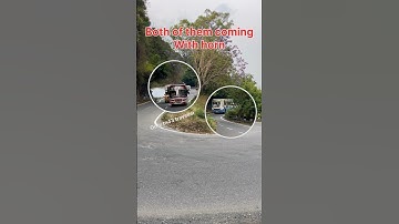 TNSTC bus and Tourist bus in sharp curve U turn ghat road #drivingskills #buslovers #busrider