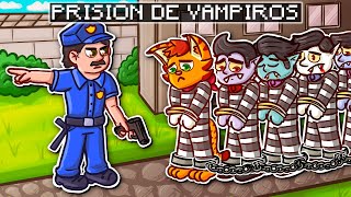 ¡MINECRAFT PERO ME ENCIERRAN EN LA PRISION DE VAMPIROS! 🚓👮🧛 SRGATO EN MINECRAFT ROLEPLAY GRACIOSO