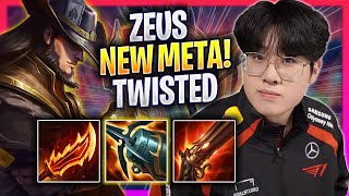 ZEUS WITH THE NEW META TWISTED FATE TOP - T1 Zeus Plays Twisted Fate TOP vs Gwen | Season 2024