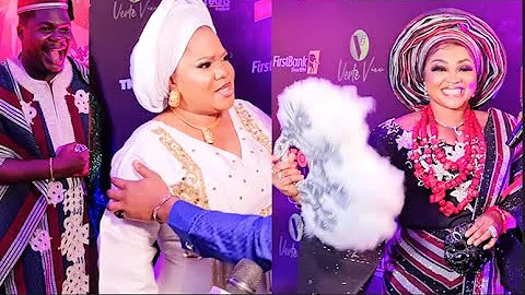 Mercy Aigbe,Toyin Abraham Shut Down Ayinla Movie With Their Outfit As Mr Macaroni,Others Storms In
