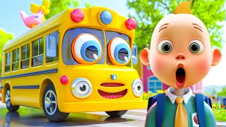 Wheels On The Bus Song & I like taking the Bus to School | Pipokiki Nursery Rhymes & Kids Song