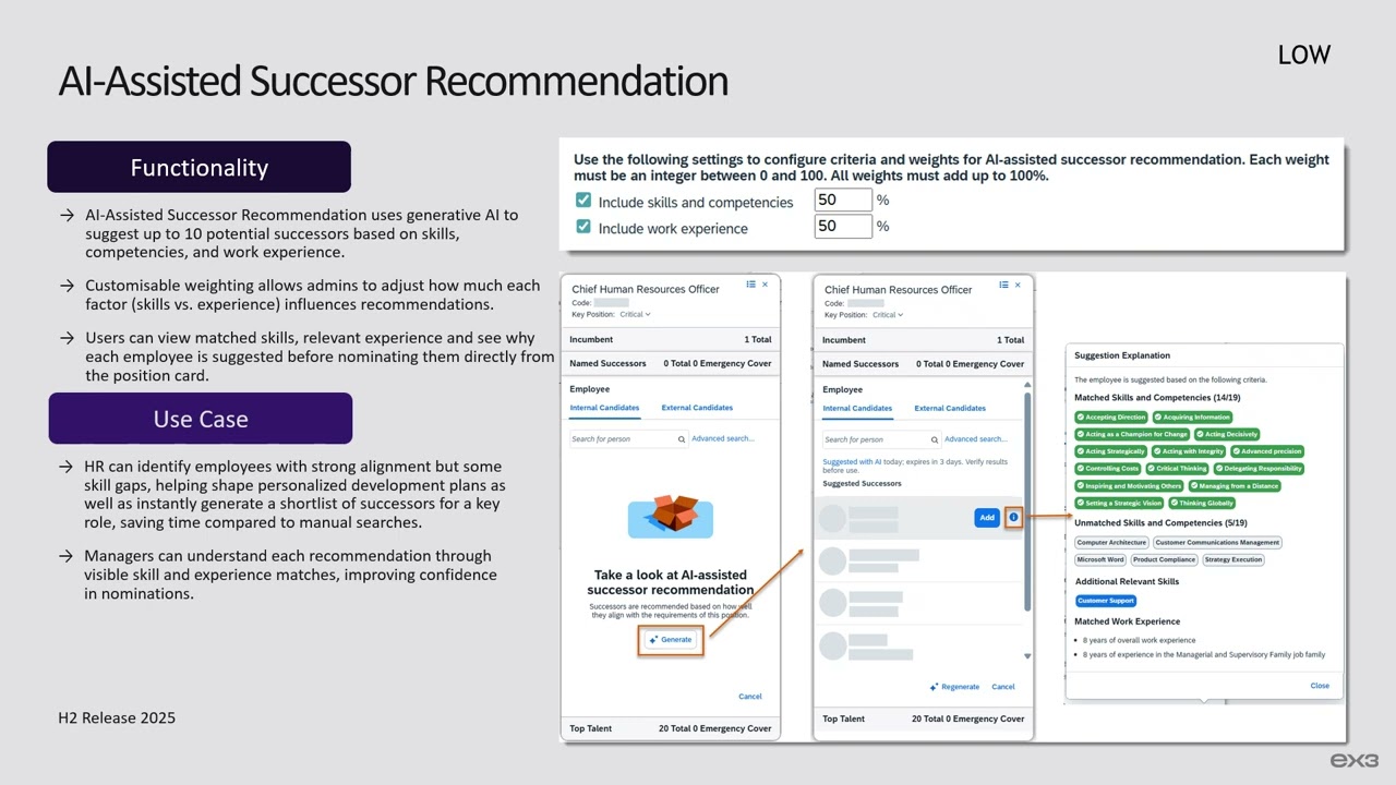EX3 | H2 2025 Succession & Development Updates | SAP SuccessFactors