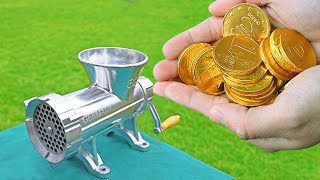 EXPERIMENT GOLDEN COINS VS MEAT GRINDER screenshot 5