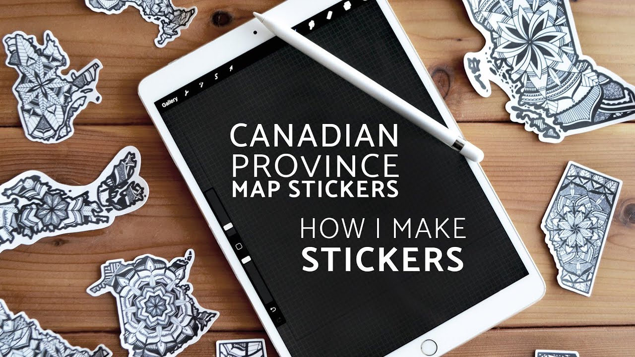 Canadian Province Map Stickers | How To Make Stickers - YouTube