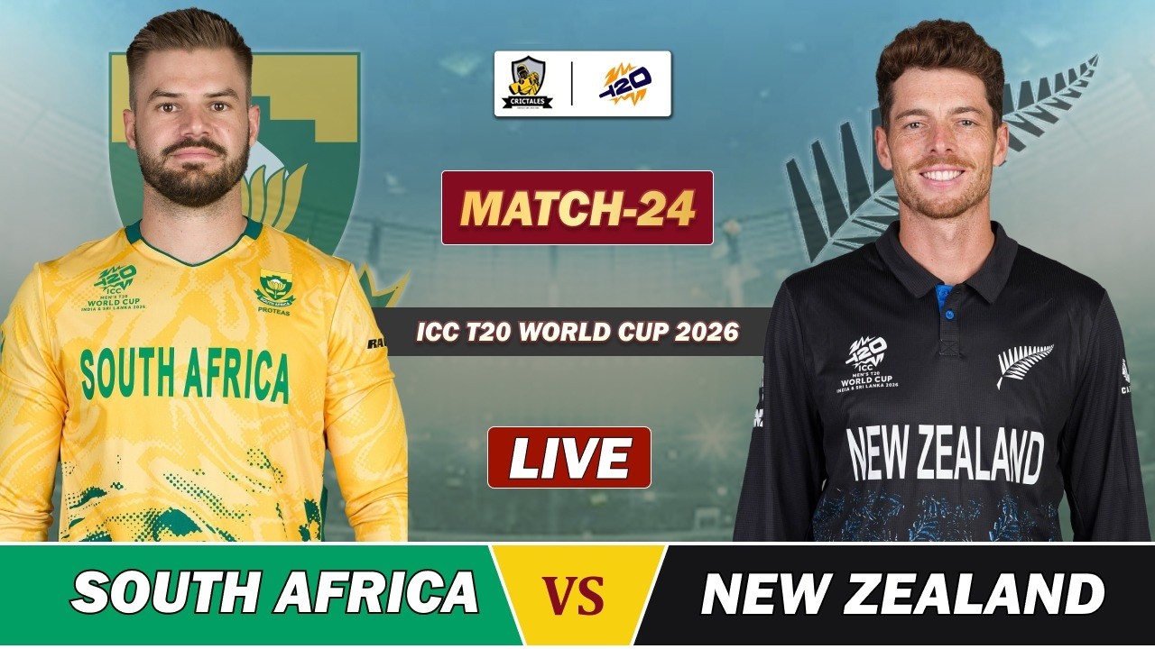 SOUTH AFRICA VS NEW ZEALAND ICC T20 WC 2026 MATCH 24 LIVE | SA VS NZ ...