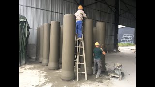 Dikey Beton Çimento Boru Yapma Makinesi Çimento Drenaj Boru İmalatı Beton Boru Kalıpları