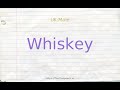 How to pronounce whiskey