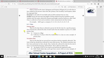 Rotary Club Of Ambattur Class 8th Maths Statistics