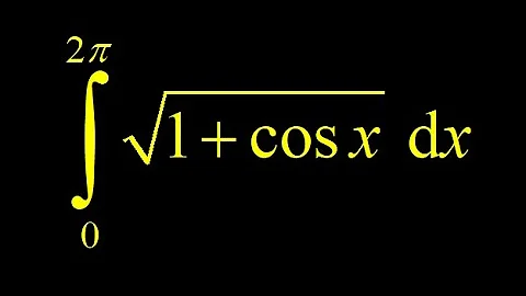Definite integral sqrt(1+cos(x)) trig identity and absolute value of cosine integral.