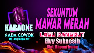 Sekuntum Mawar Merah Karaoke Nada COWOK (Pria) Lagu Dangdut Elvy Sukaesih Cipt. Rhoma Irama Key : Am