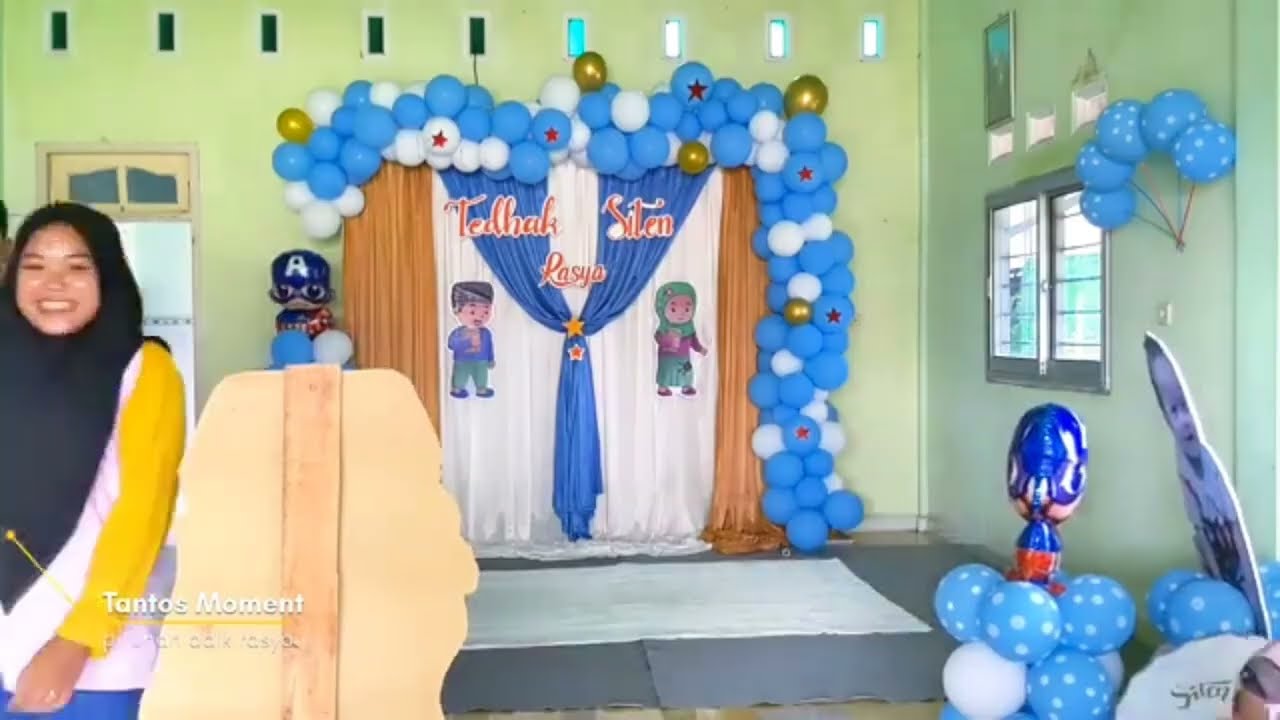 TUTORIAL BIKIN DEKORASI TUJUH BULAN BAYI PAKAI BALON DAN KAIN