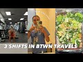 WORK WEEK | coworker din, 3 night shifts, new salad meal prep, packing for wknd trip
