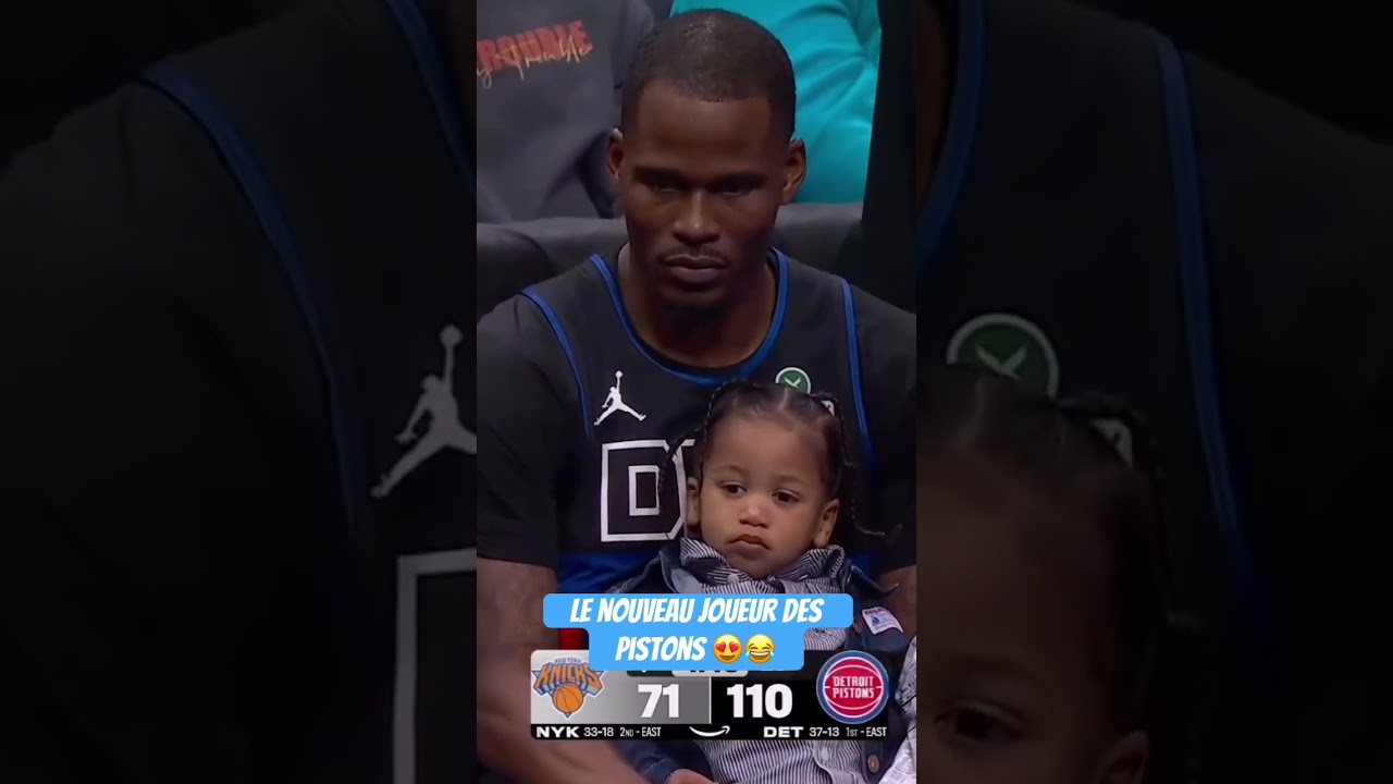 Javonte Green a emmené son bébé sur le banc des Pistons lors de leur victoire !🫰