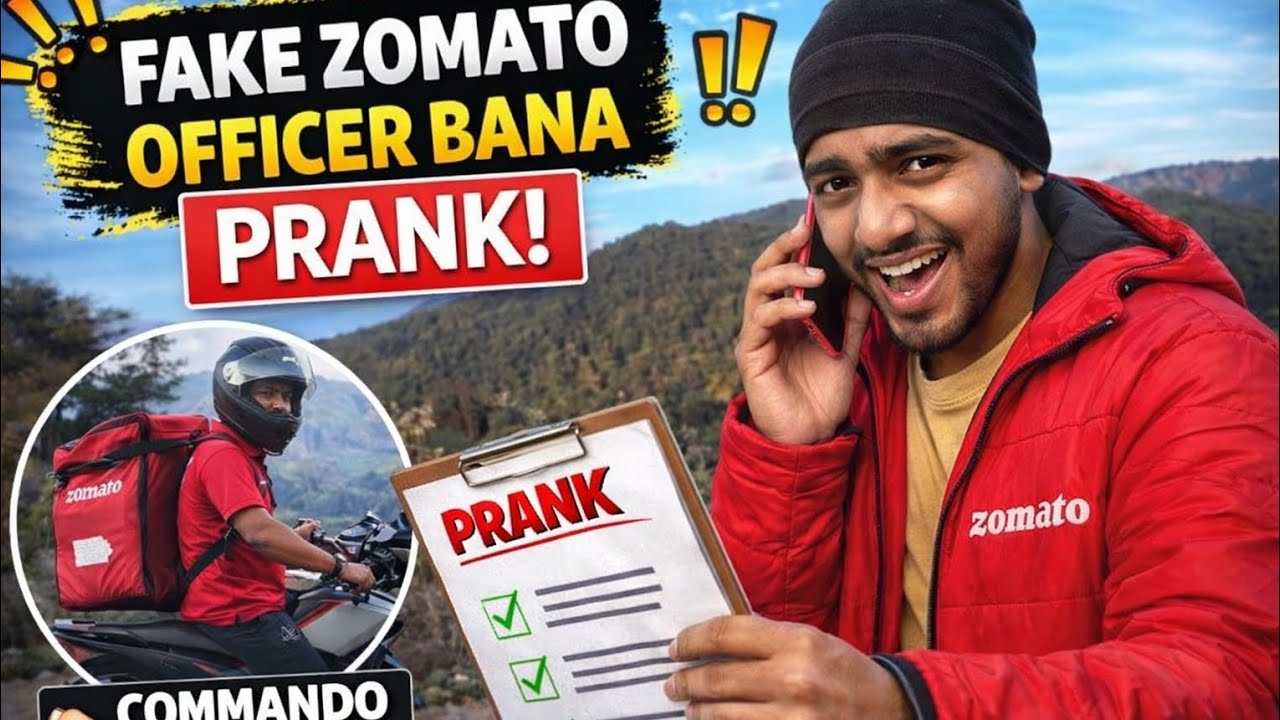 Prank on Zomato Riders 😈 Fake Officer Challenge | Real Reaction 🤣”