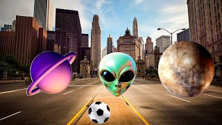 ⚽When Football Destroyed Emojis, Planets and Animals! ⚽😈🪐🌍👹🐱🐶🐻🐘
