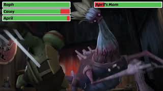 Tmnt 2012 Raph, Casey & April Vs Aprils Mom With Healthbars 12