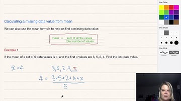 Calculating missing data point from the mean