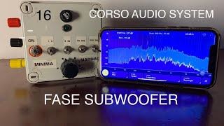 CORSO AUDIO SYSTEM  MESSA IN FASE SUBWOOFER  HI FI