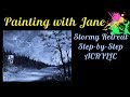 Stormy Retreat Step by Step Acrylic Painting on Canvas for Beginners