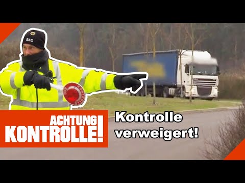 KNALLHART ignoriert! Trucker widersetzt sich Kontrolle | Old But Gold | Kabel Eins Achtung Kontrolle