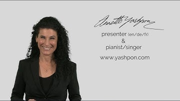 digital & live events 2025 - presenter, pianist, singer Annette Yashpon in English, German & French
