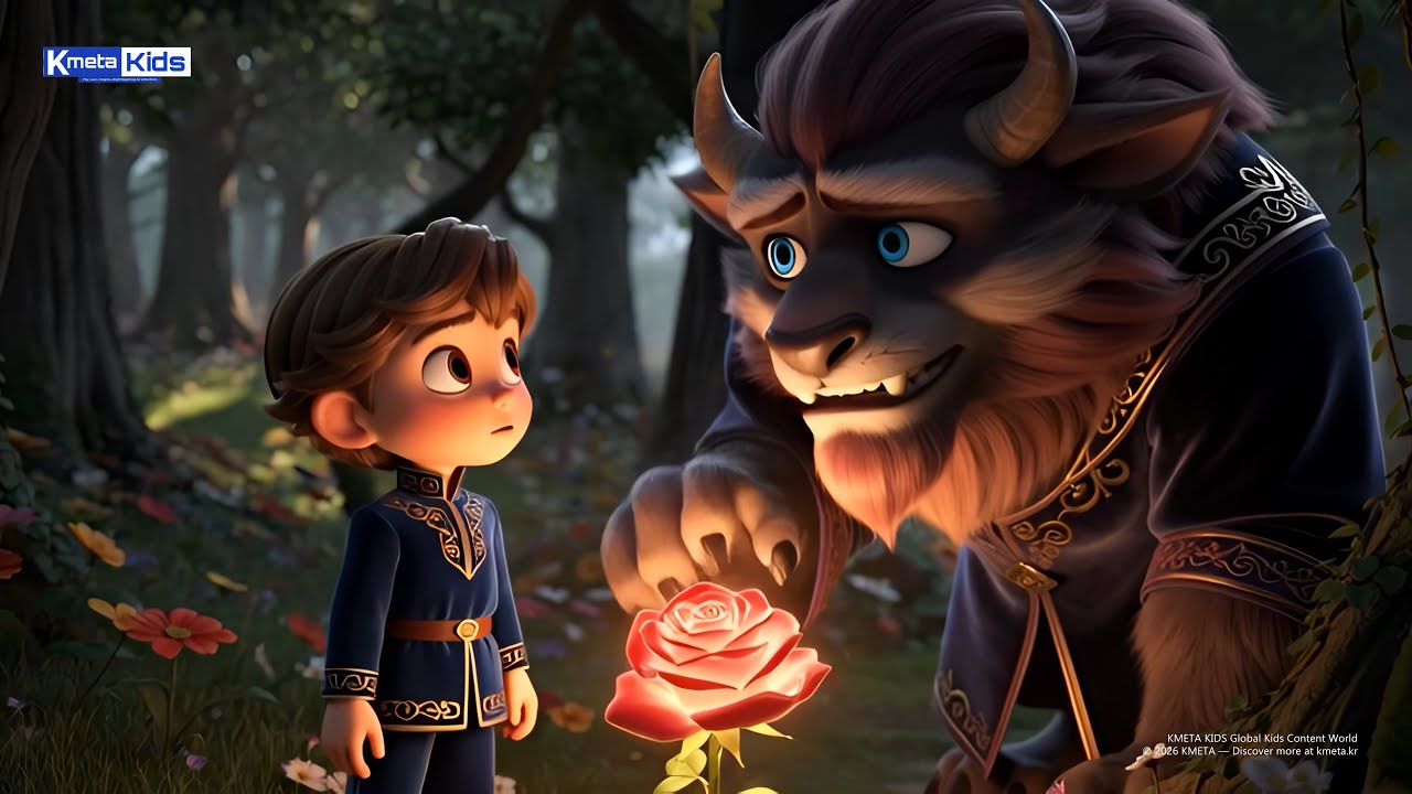 🌹 약속의 장미빛 | 태양석의 기적과 야수의 친구 | 4K 프리미엄 동요 애니메이션 | KMETA KIDS