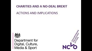 Charities and a no-deal Brexit: Actions and Implications