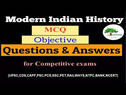 Modern Indian History | Top 100 MCQ for UPSC State PCS SSC CGL Railways