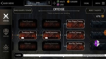 Mortal kombat x 1.19 talent tree part 1