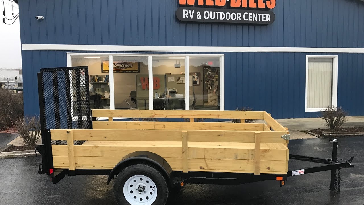 wood side trailer, utility trailer, quality utility trailer, 5x10...