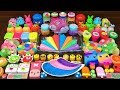Mixing random things into slime relaxing with piping bags slimesmoothie satisfying slime 528