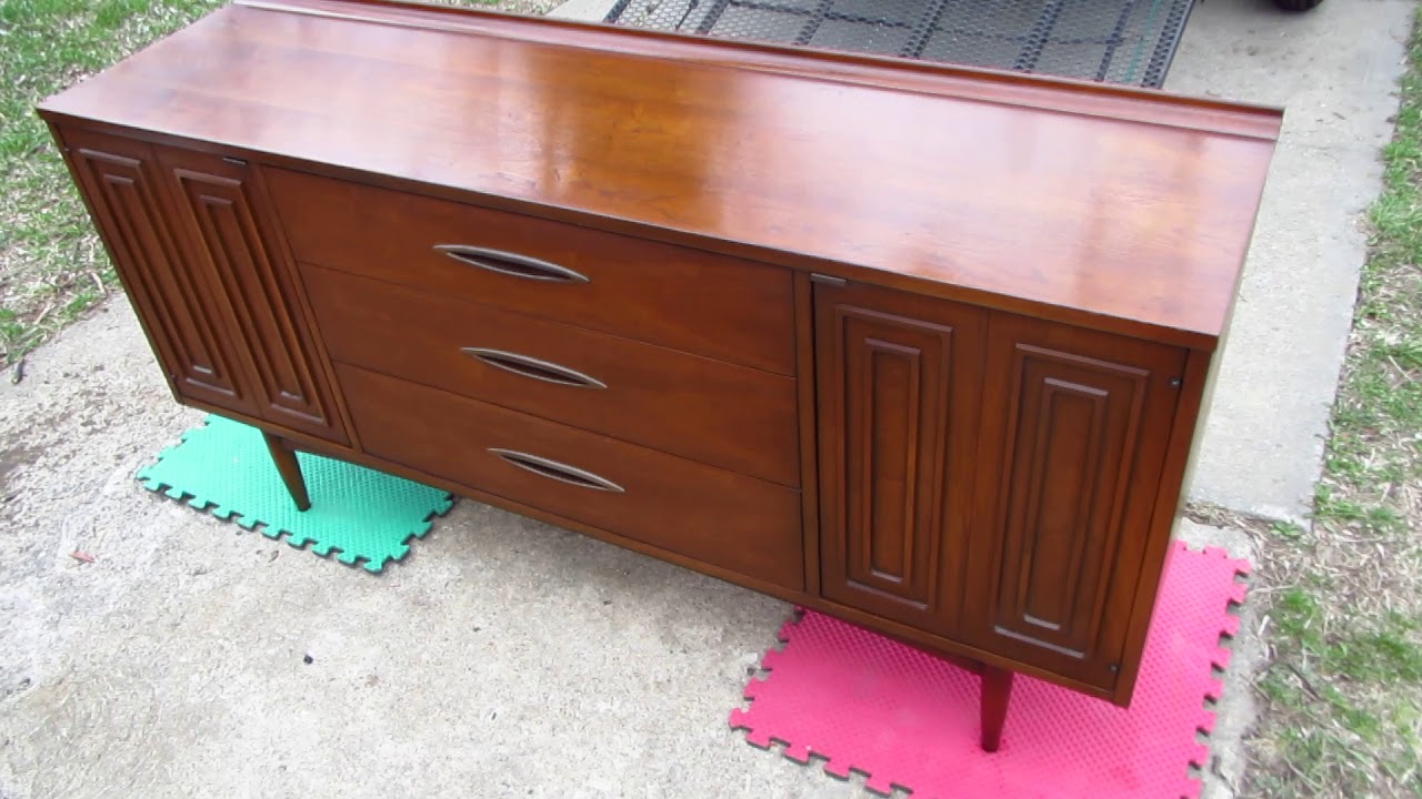 Mid Century Modern Broyhill Sculptra Credenza Buffeth Youtube