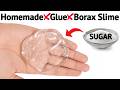 How to make Clear Slime With Sugar Without Glue,Borax and Activator/DIY Slime at Home easy/ASMR