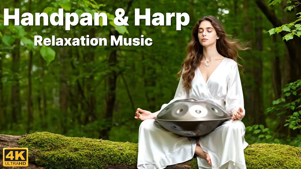 🌲 Enchanted Forest Music | Handpan & Harp on the Giant Mossy Log (1-Hour Healing)