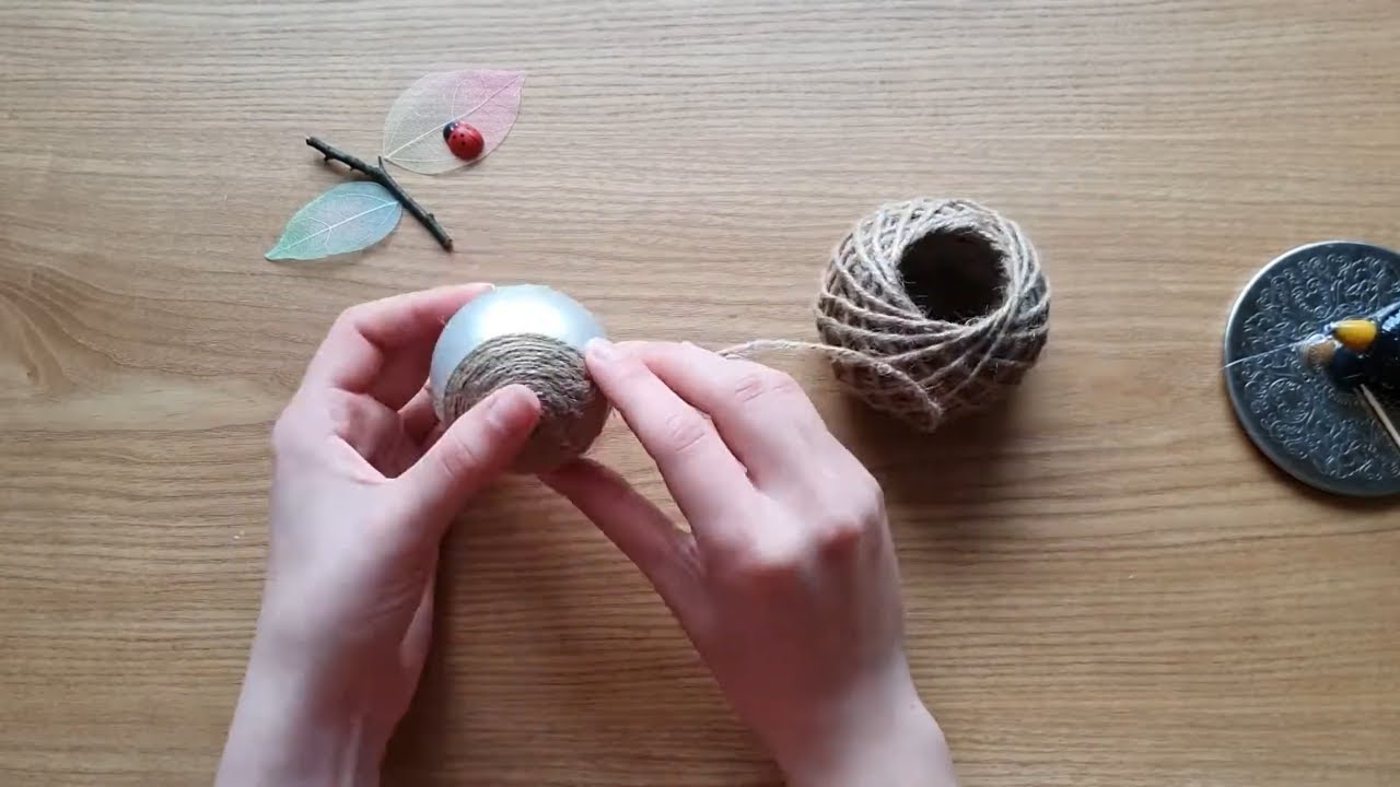 Apple decoration out of jute rope | Jute craft ideas