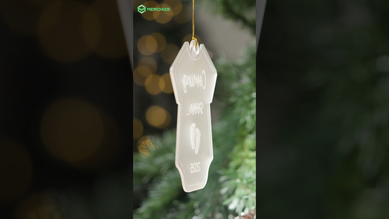 Custom Shape Frosted Acrylic Ornaments - Perfect for Holiday Magic! 🎄❄️
