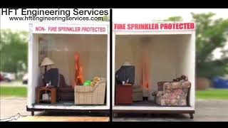 Fire sprinkler demonstration protect your home and property with sprinkler system #firefighting #hft