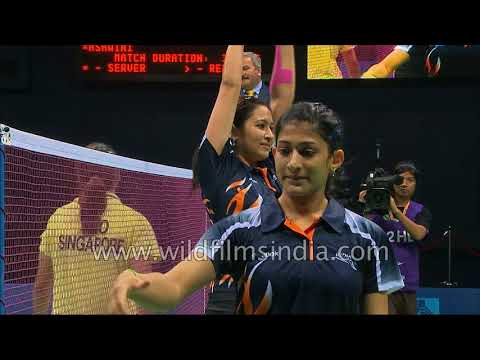 Jwala Gutta and Ashwini Ponnappa Machimanda win Women's Badminton Doubles