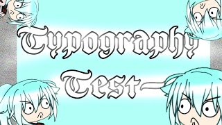 Typography test-