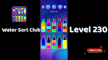 🎮 Water Sort Club Level 230 Walkthrough | Fun Liquid Sorting Game 💧 | SolutionGuruji