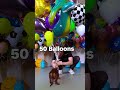 How many balloons does it take to make my dog fly? #shorts