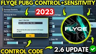 (2023) FLYQE PUBG New 2.6 Sensitivity Settings/ Flyqe Pubg New Control Code | PUBGM/BGMI