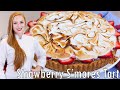 Strawberry & Caramel S'MORES Tart Recipe!! With Meringue Topping & Graham Cracker Crust!