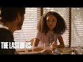 The last of us hbo  sarah and joel breakfast scene