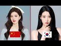Top attractive chinese actress vs attractive korean actress kdrama chinesedrama