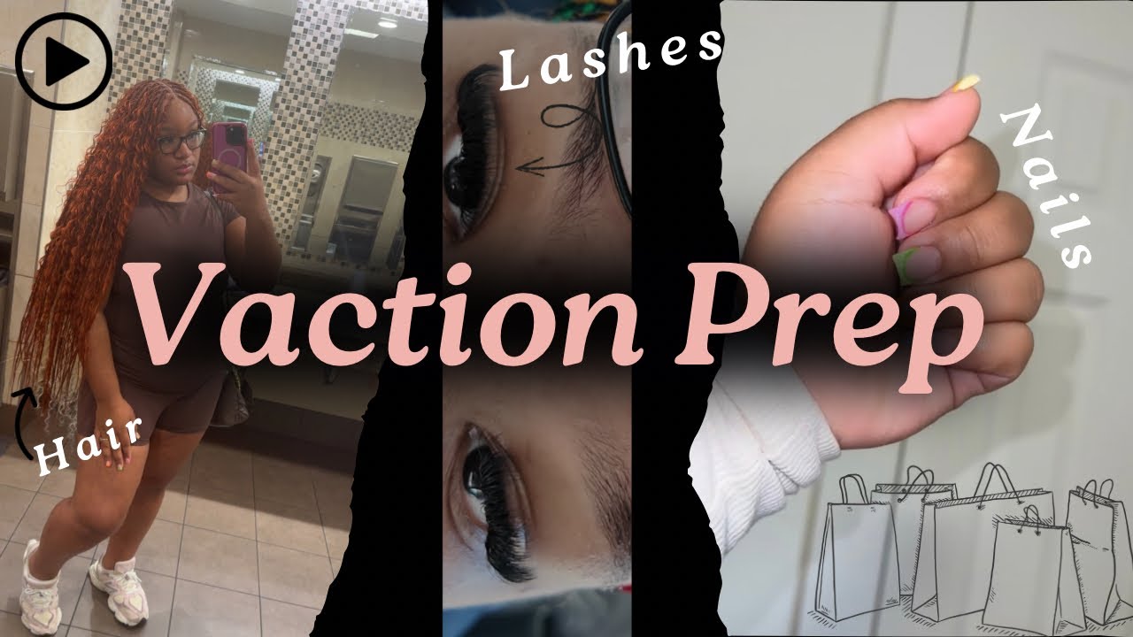 ARUBA PREP VLOG | maintenance vlog: hair,nails,lashes & shopping!